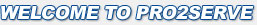 welcome to pro 2 serve